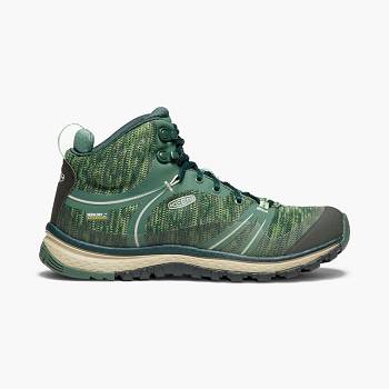 KEEN Női Terradora Waterproof Mid Cut Túrabakancs Zöld